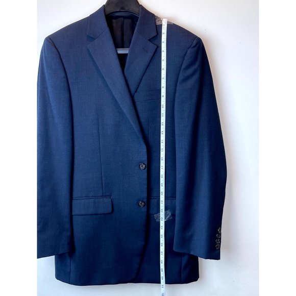 Lauren Ralph Lauren Mens 100% Wool Blazer Coat Jacket Single Breasted Blue SZ 40 - Picture 3 of 7